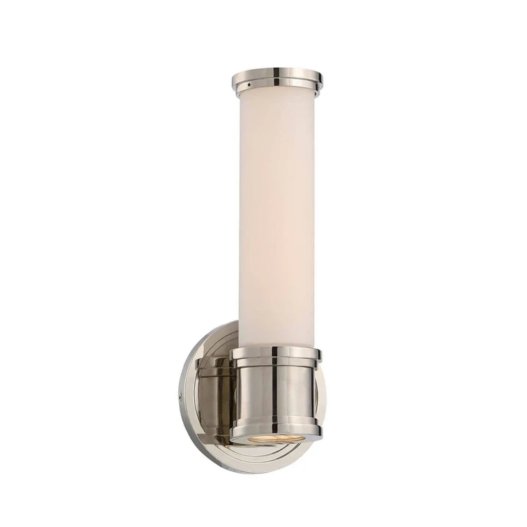 WAC Lighting 120V Ashton 13" LED Wall Sconce in Polished Nickel - WS-39513-PN