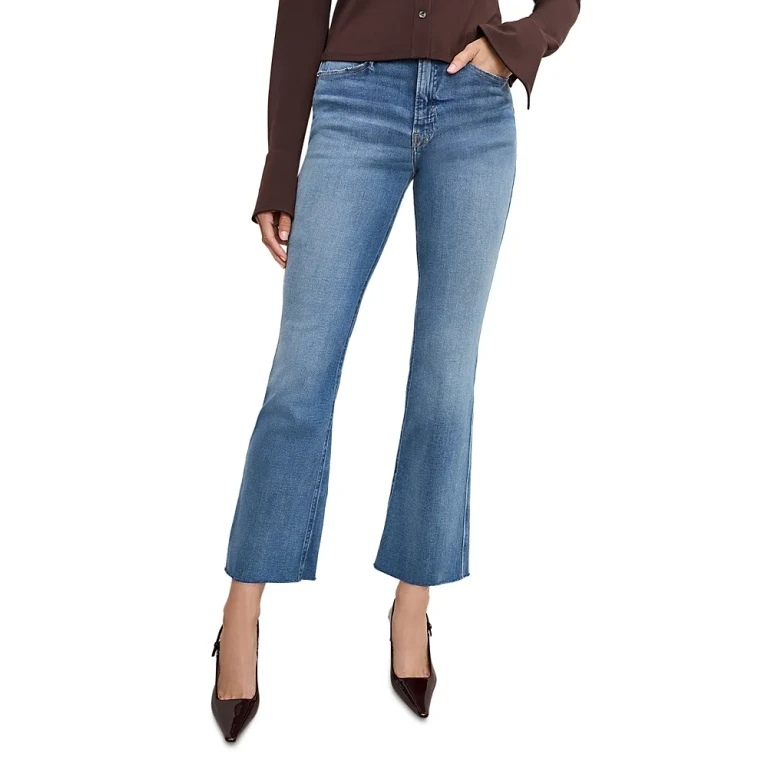 Good American Soft Tech Good Standard Kick Flare Jeans in Indigo1026