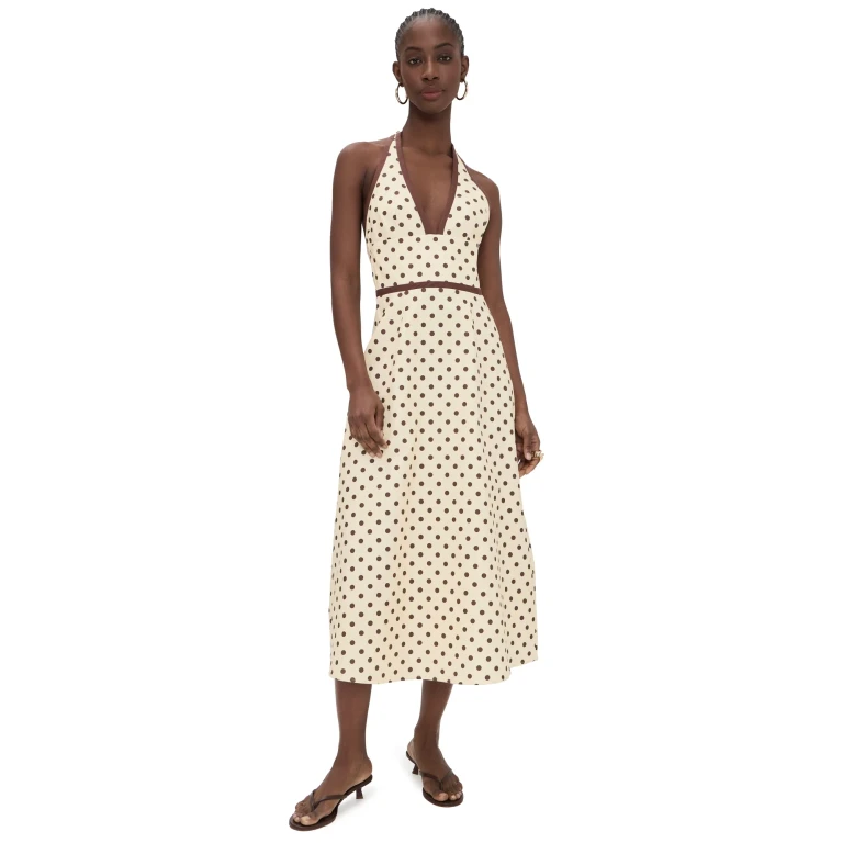 POSSE Bowie Dress Vanilla/Choc XXS