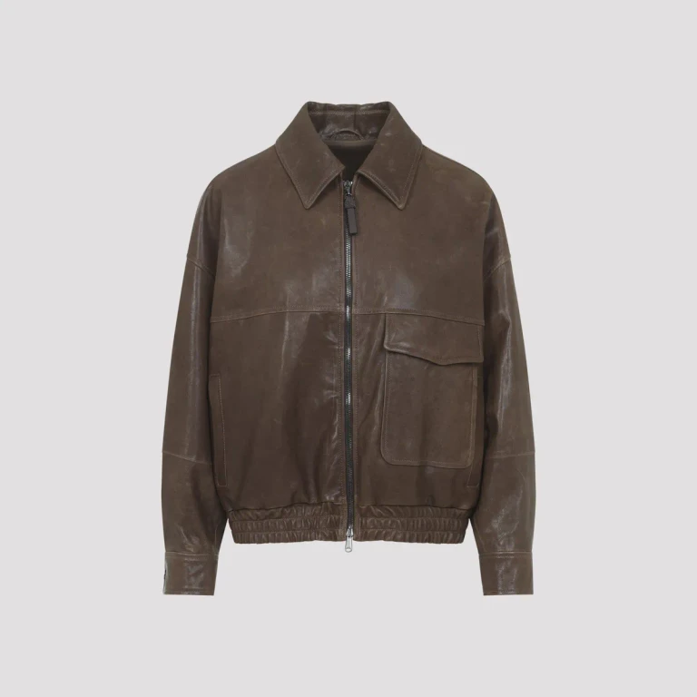 BRUNELLO CUCINELLI - Brunello Cucinelli Leather Bomber Jacket