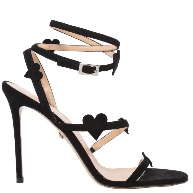 Mach & Mach Petit Coeur Suede Sandals