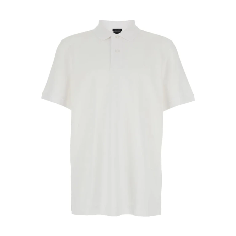 Hugo Boss White Polo Shirt With Button Closure For Men