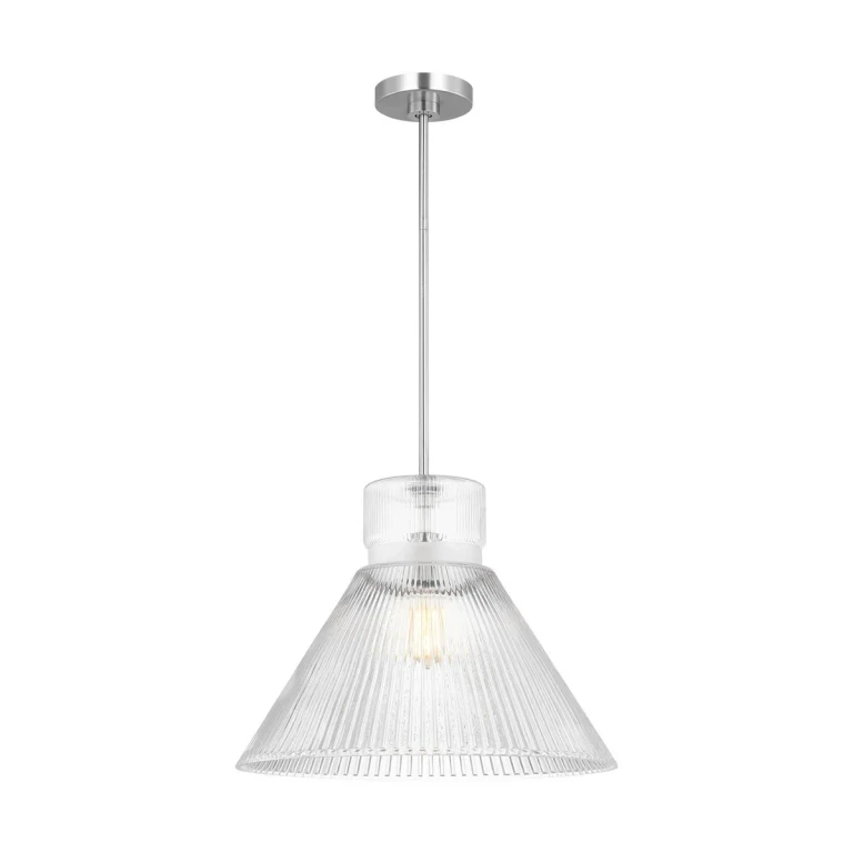 Brushed Nickel Pendant from the Liouet Collection