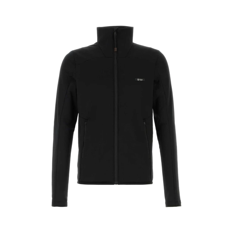 Prada Black Stretch Pile Sweatshirt