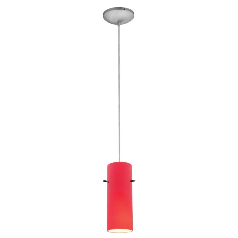 Access Cylinder Pendant Light in Brushed Steel