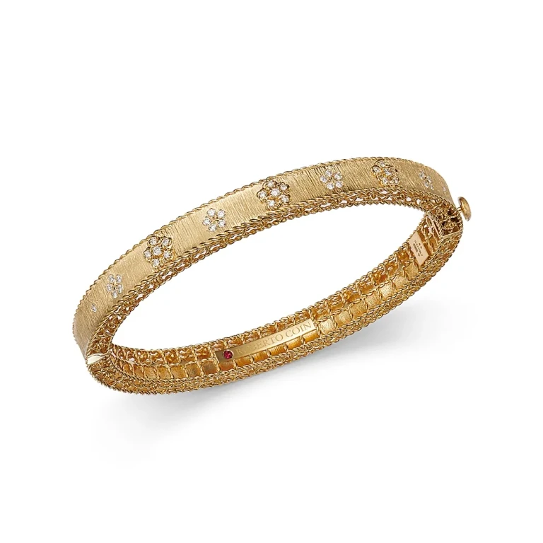 Roberto Coin 18K Yellow Gold Diamond Daisy Bangle Bracelet - Exclusive