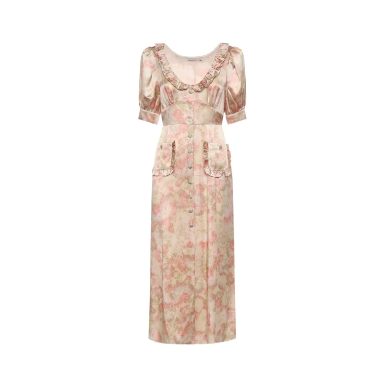Alessandra Rich Robe Au Genou - Rose Clair (FABX4280F46801882)