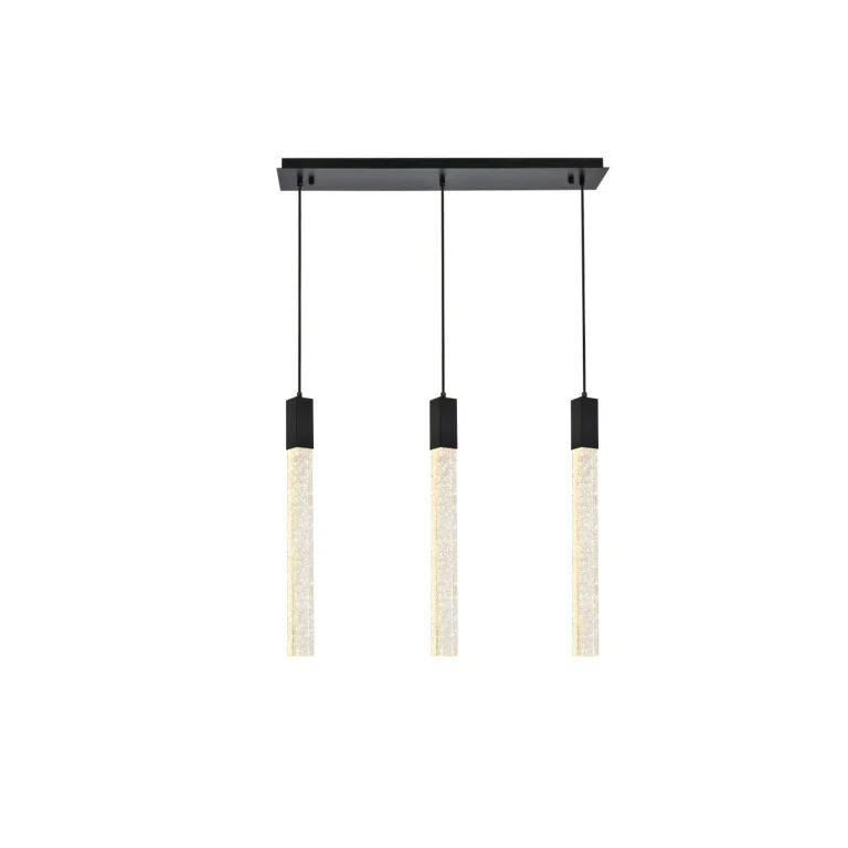 Black Three Light Pendant from the Weston Collection