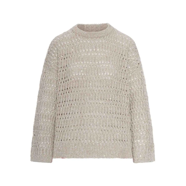 Brunello Cucinelli Pull Col Rond - Couleur Chair