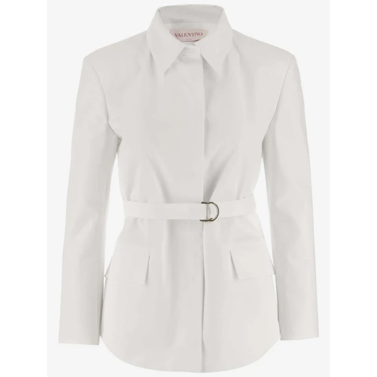 Valentino White Poplin Overcoat