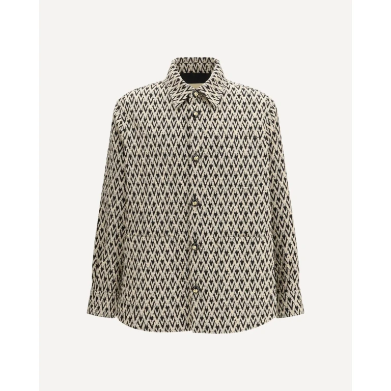 Valentino Jacke aus gemischtem Baumwoll-Jacquard Toute La V