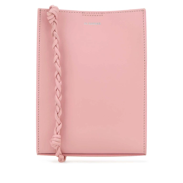 Pink Leather Small Tangle Shoulder Bag