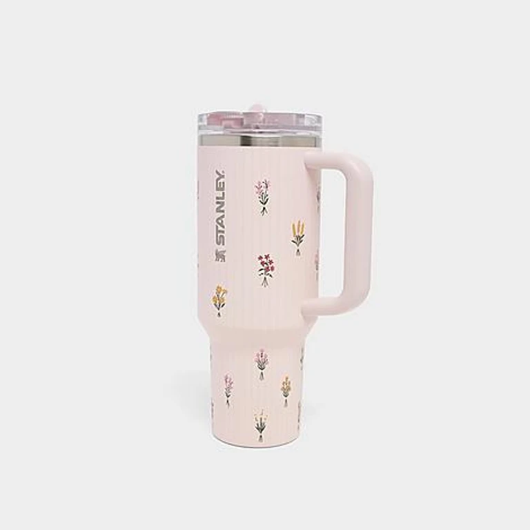 Stanley Quencher ProTour Flip Straw Tumbler (40 oz) in Rose Quartz Bouquet