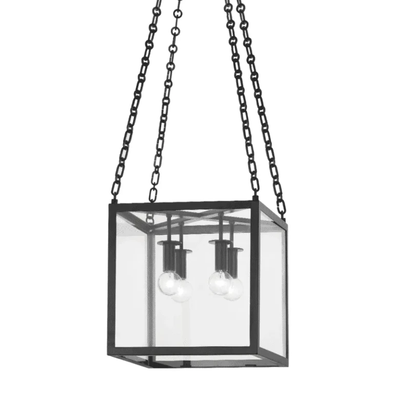 Aged Iron Four Light Pendant from the Catskill Collection