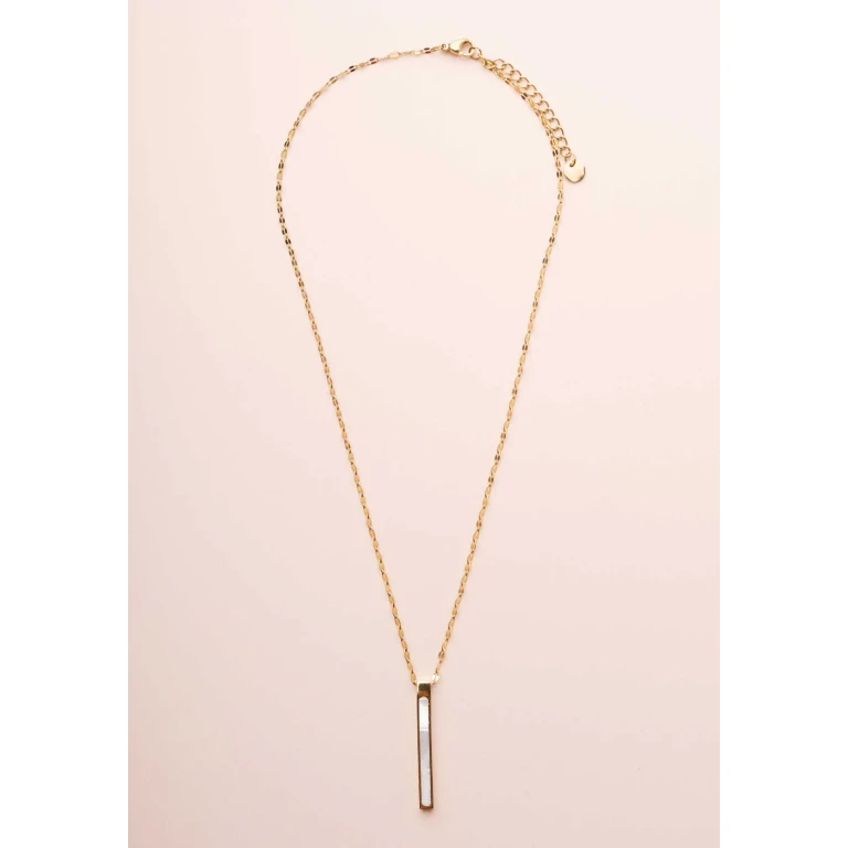 Necklace Golden B Collier Nacre-Blanche