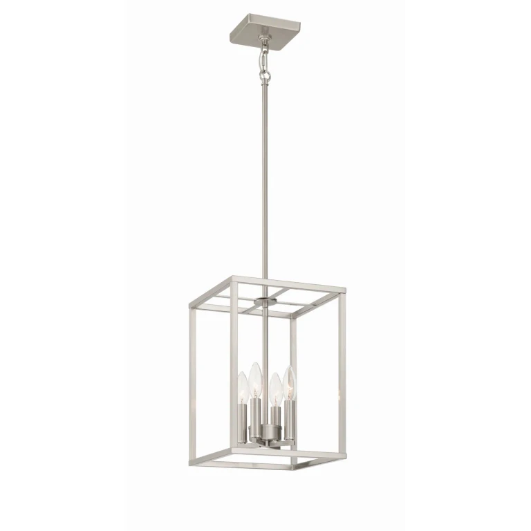 Brushed Polished Nickel Foyer Pendant from the Signature Foyer Collection