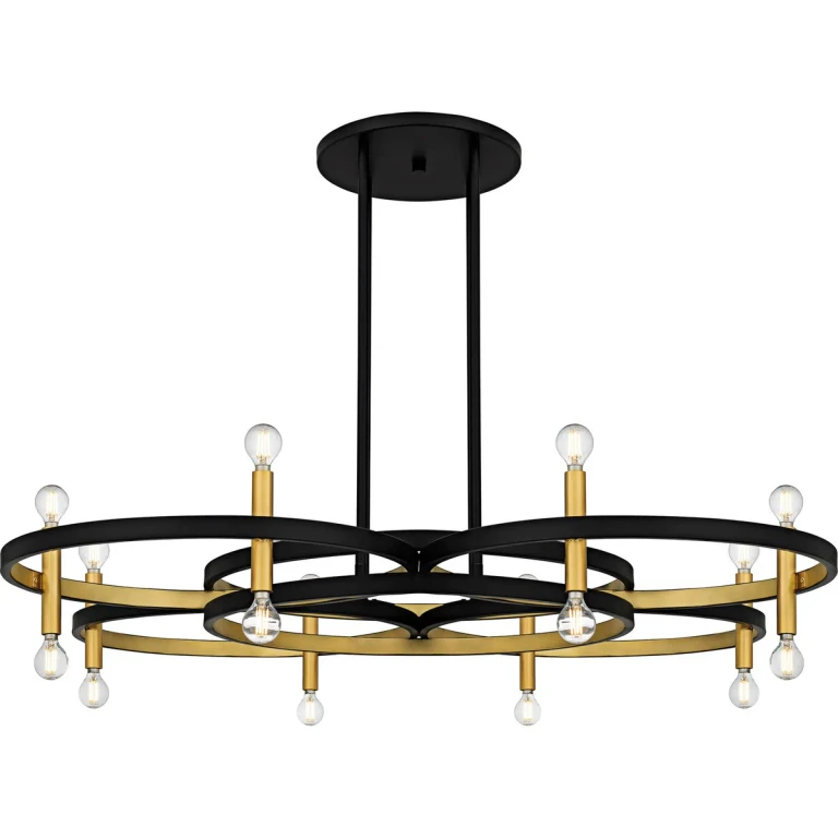 Matte Black Chandelier from the Winsland Collection