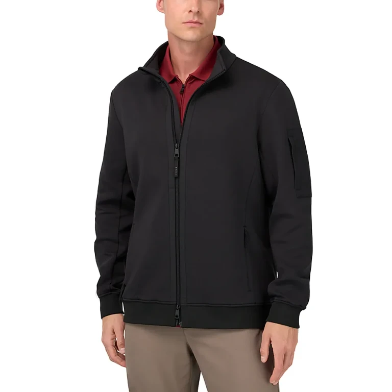 Boggi Milano Full Zip Sweatshirt in Cotton Blend Scuba - Exclusive