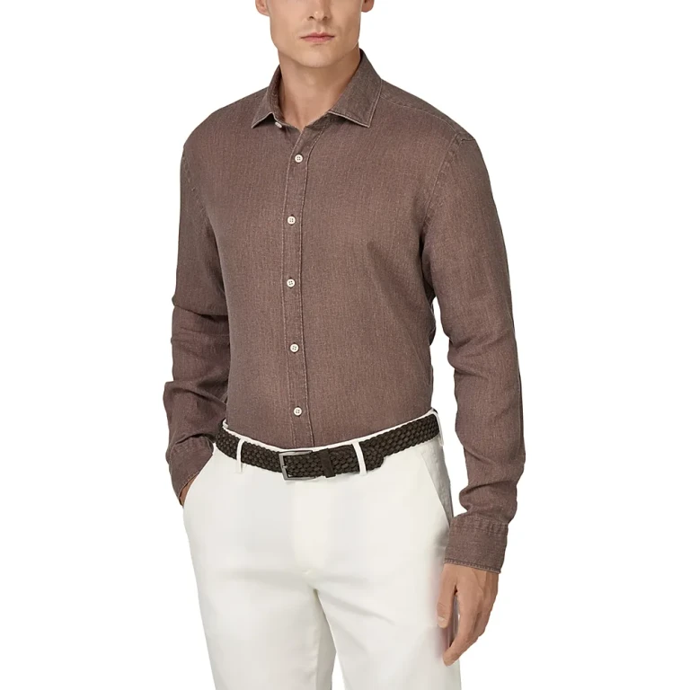 Boggi Milano Linen Button Front Shirt