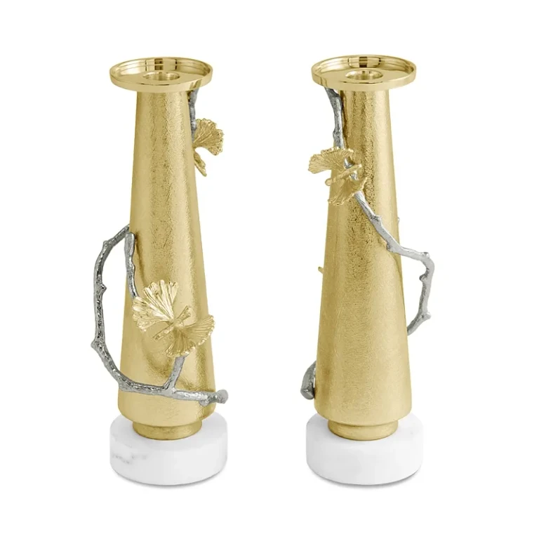 Michael Aram Butterfly Ginkgo Luxe Candleholders, Set of 2 - Exclusive
