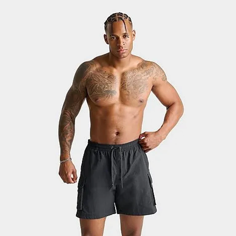 Nike Men's Packable Cargo 7" Swim Shorts in Black Size: Small