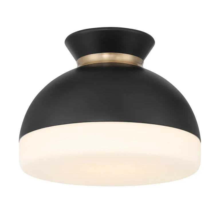 Matte Black + Vibrant Gold Flush Mount from the Gidget Collection