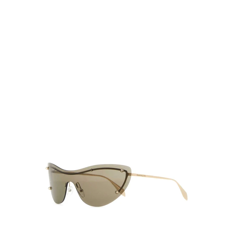 Alexander McQueen Sonnenbrille mit goldenen Metall-Spike-Nieten