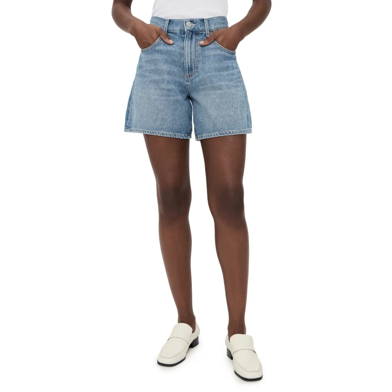 LE JEAN Frida High Rise Shorts Forget Me Not 25