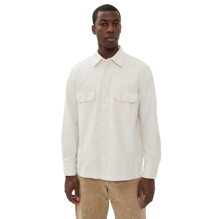 Universal Works Sid Flannel CPO Shirt Ecru S