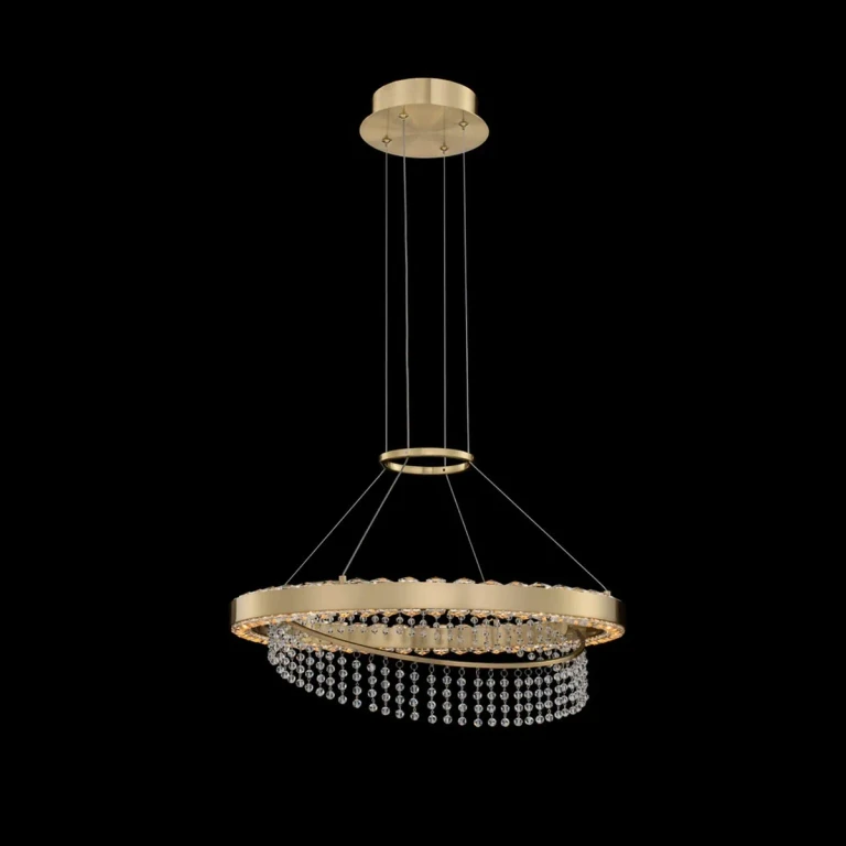 Saturno Pendant Light in Brushed Brass