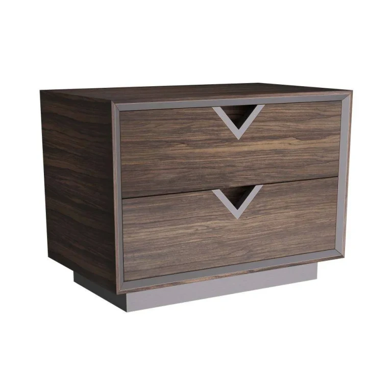 Brindle Ofram Veneer Bronze Side Table from the Ulysses Collection