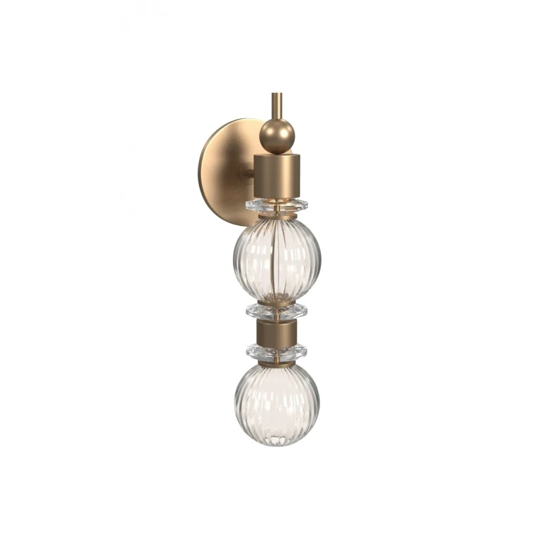 Aged Brass LED Wall Sconce from the Avra Collection
