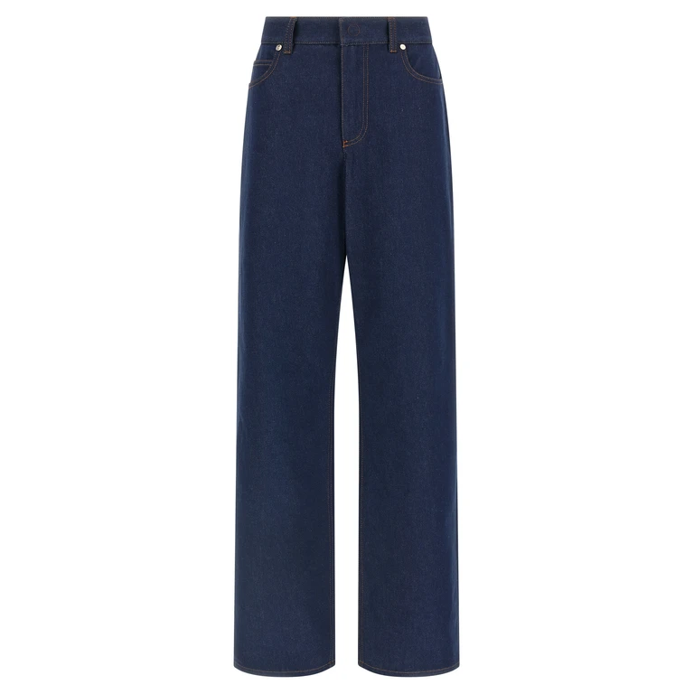 Fendi FF Reverse jeans Blue Cotton - Women