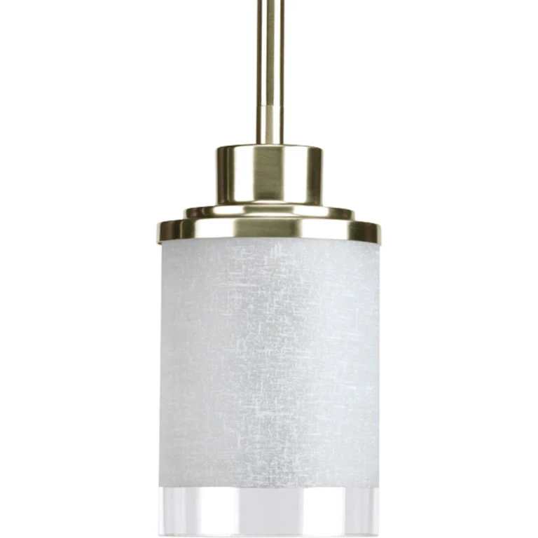 Brushed Nickel One Light Mini Pendant from the Alexa Collection