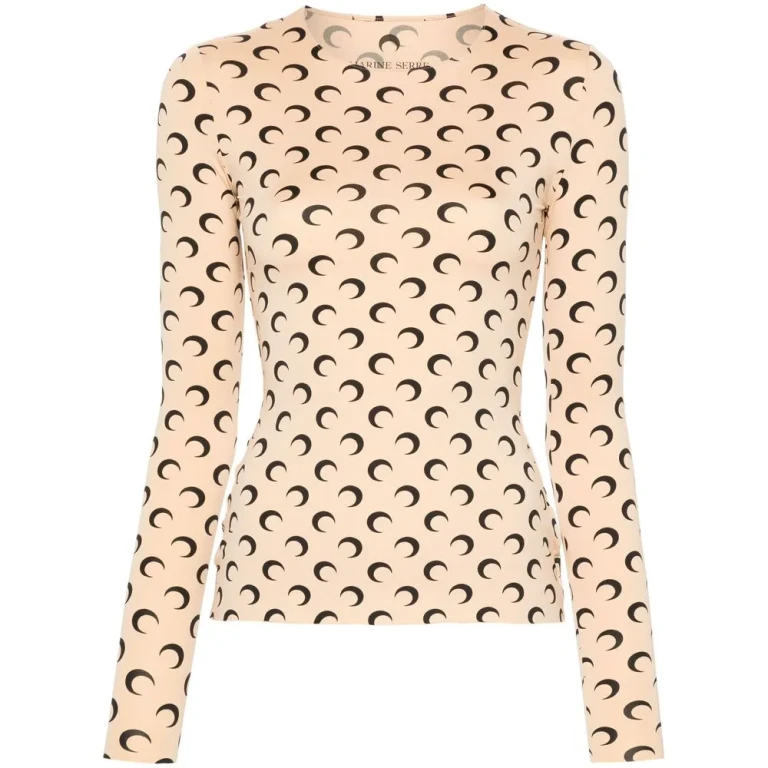 Top seconda pelle con stampa mezzaluna Marine Serre