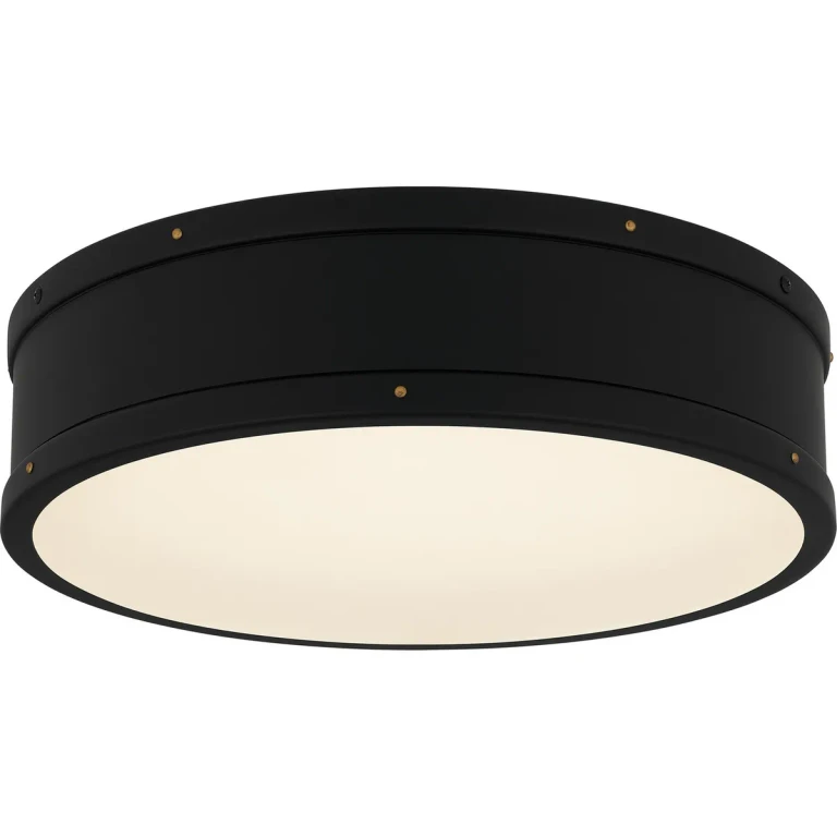 Matte Black LED Flush Mount from the Quoizel Flush Mount Collection