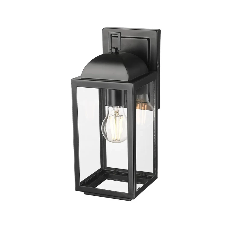 Powder Coated Black Outdoor Wall Sconce from the Beaufort Collection