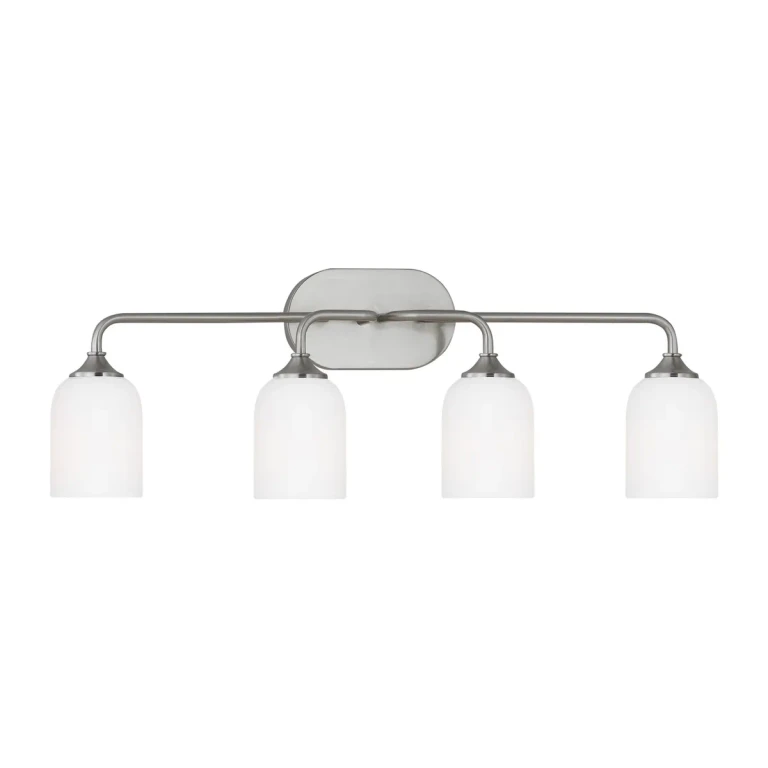 Brushed Steel Bathroom Vanity Light from the Emile Collection