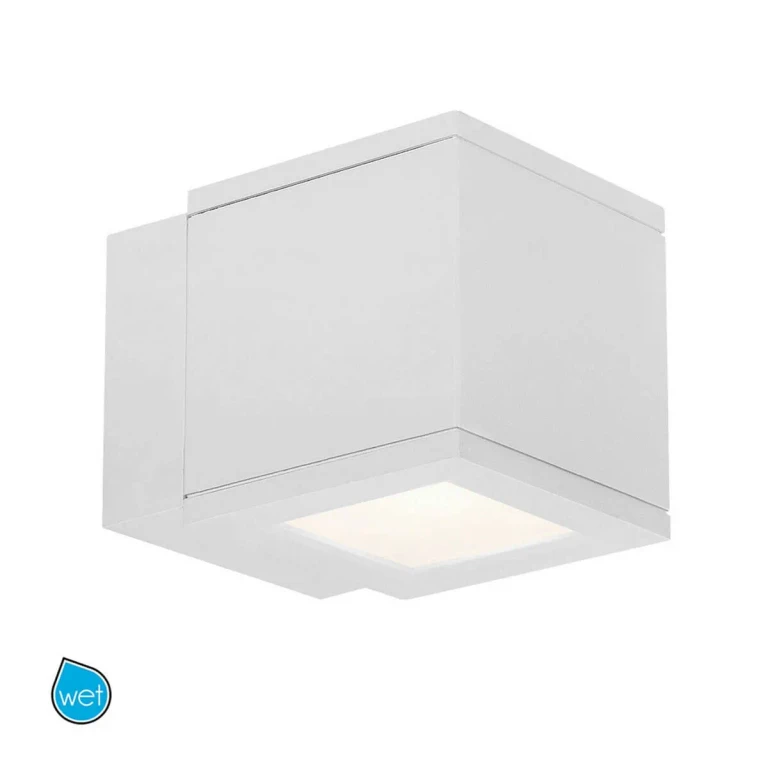 WAC Lighting Rubix LED Indoor/Outdoor Wall Light in White - WS-W2504-WT