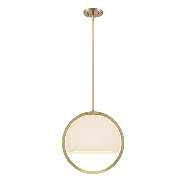 Brushed Gold One Light Pendant from the Eterna Collection