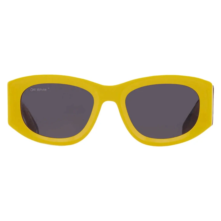Off-White Joan Dark Grey Oval Unisex Sunglasses OERI041 1807 53