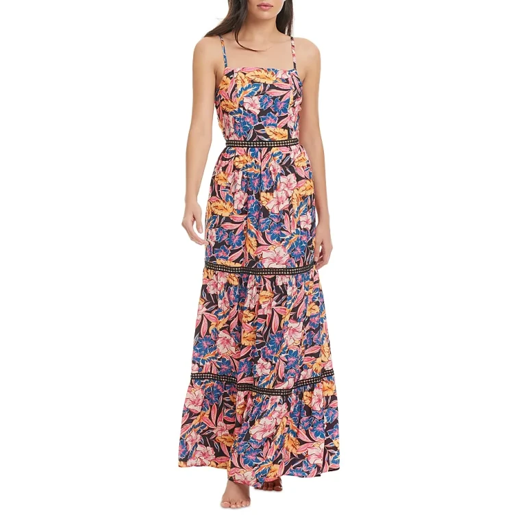 Red Carter Tie Back Maxi Dress Swim Cover-Up