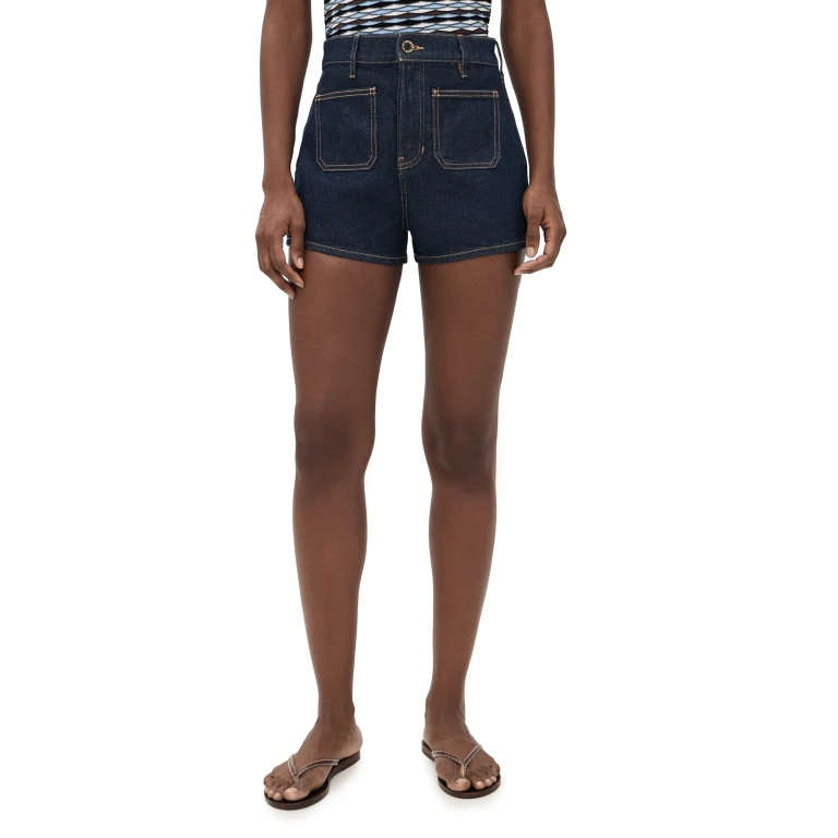 Veronica Beard Jean Elijah Shorts Indigo Rinse 27
