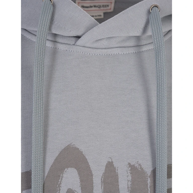 Alexander McQueen Hoodie Sweatshirt Gray Cotton - Men