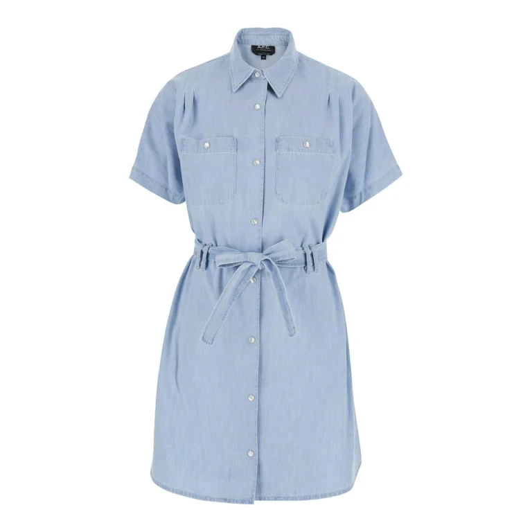 A. P.C. Dress Woman color Gnawed Blue (COGXXF35121IAV)