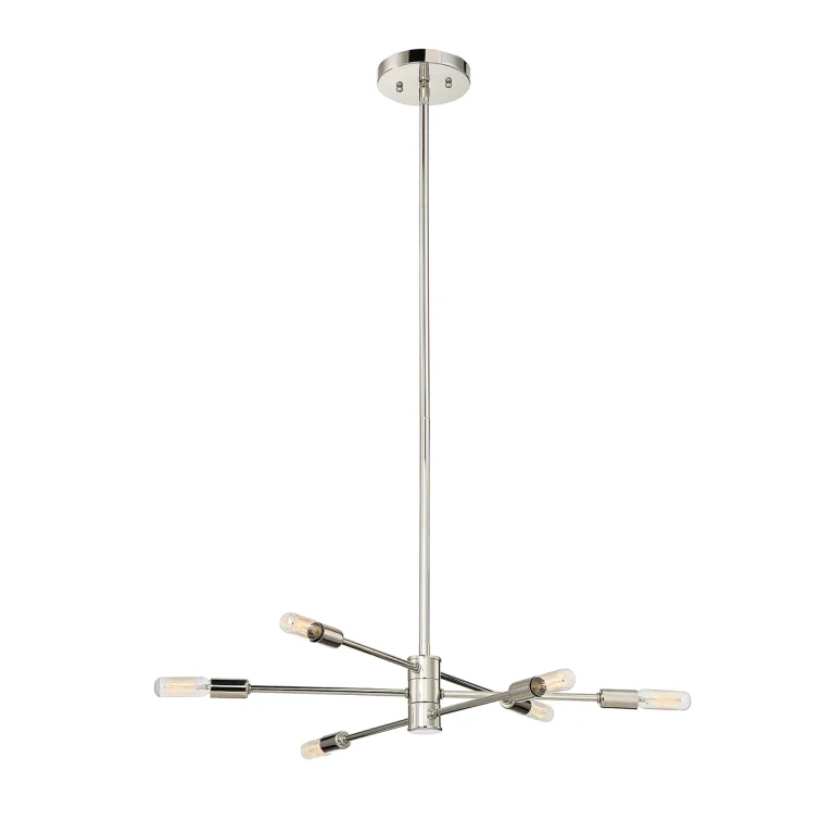 Savoy House Lyrique 6-Light Chandelier in Polished Nickel - 1-7000-6-109