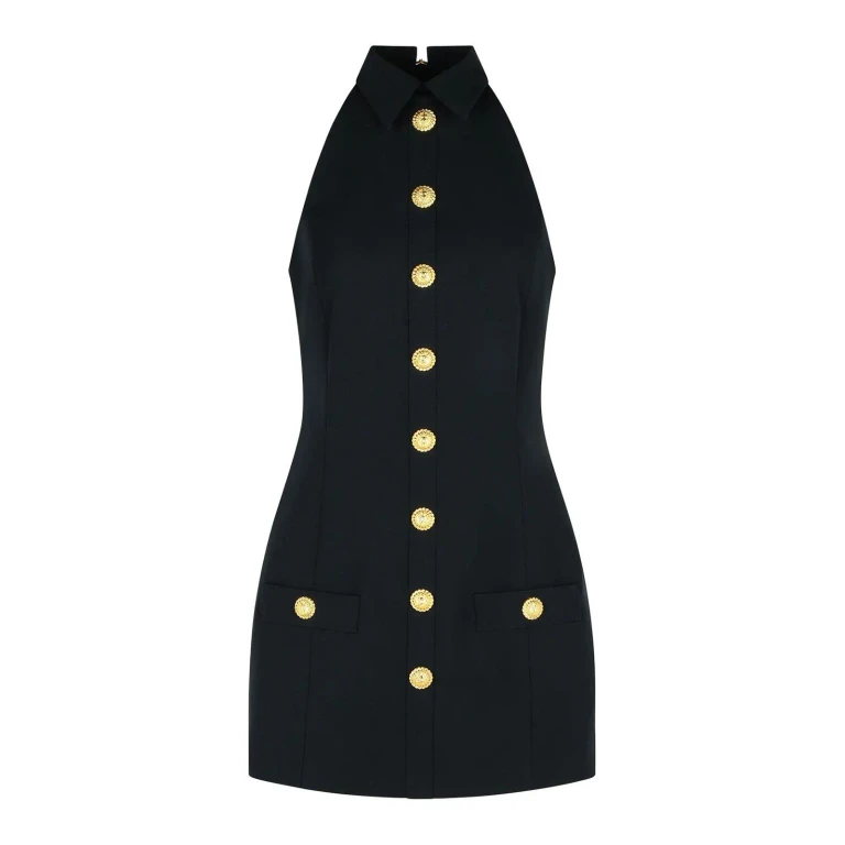 Balmain Robe Au Genou - Noir