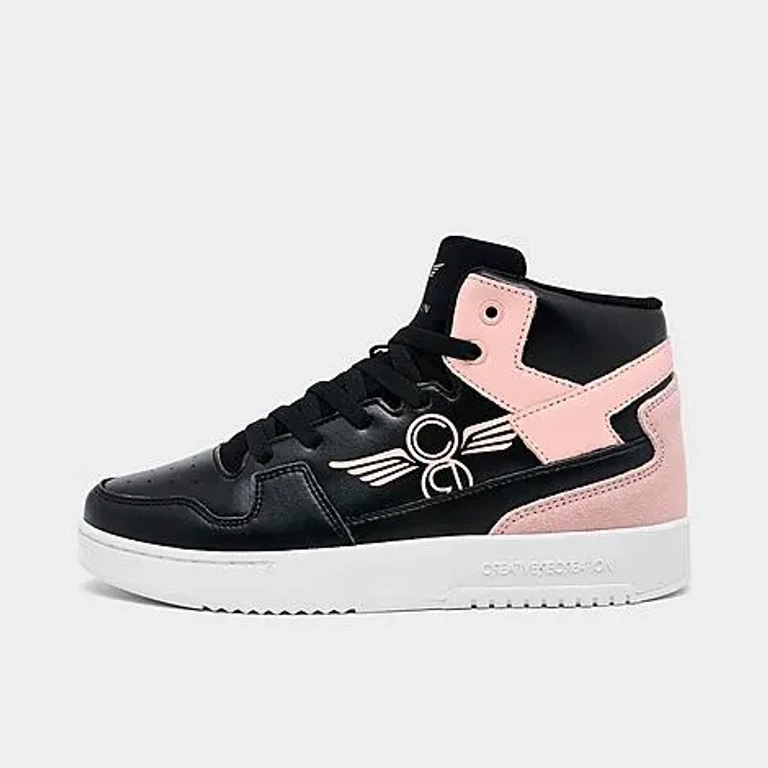 Women's Creative Recreation Honey Mid Casual Shoes in Black/Pink Size: 6.5