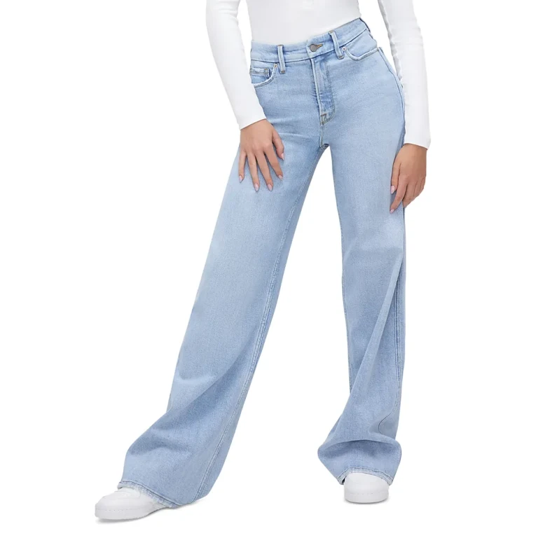 Good American Good Skate High Rise Wide Leg Jeans in Indigo