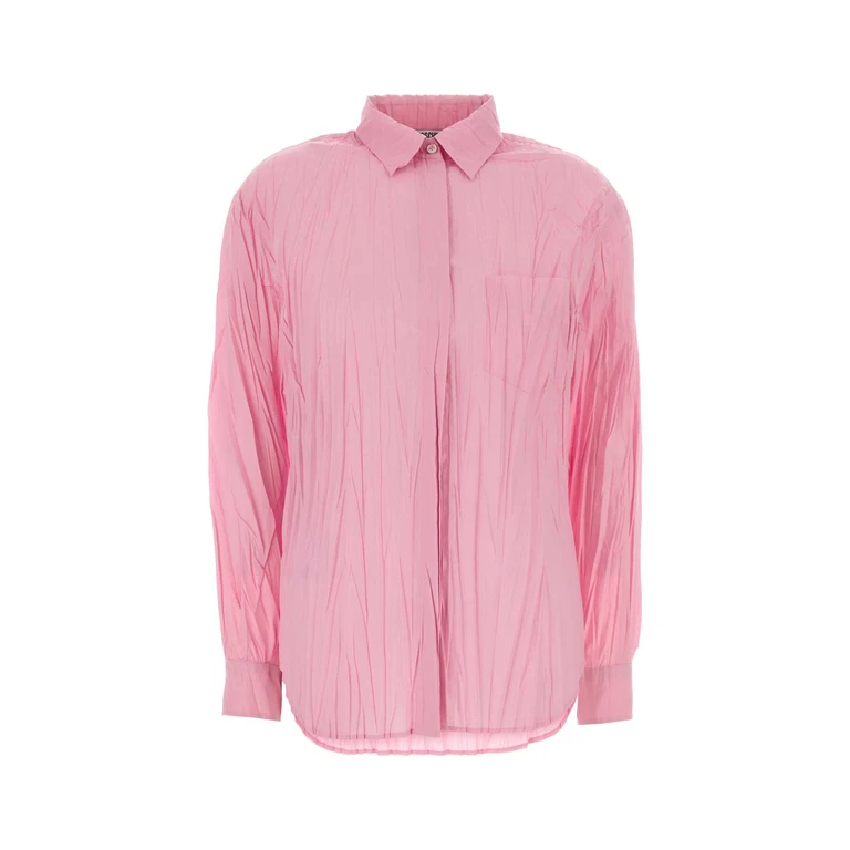 Moschino Pink Jersey Shirt Rosa Exterior: Polyester Cotton Camicie - Women